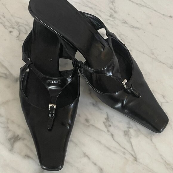 Prada Leather kitten heel mules - Size 7.5 - Picture 3 of 9